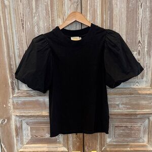 Nation LTD Black Puff Sleeve Tee